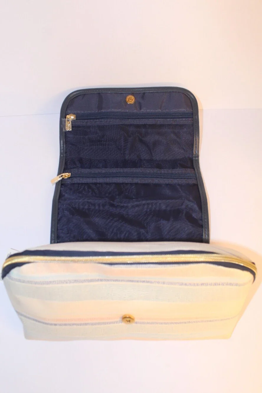 Conair Scunci  Beige Cosmetic & Travel‎ Toiletry Stripped Valet Organizer NWT